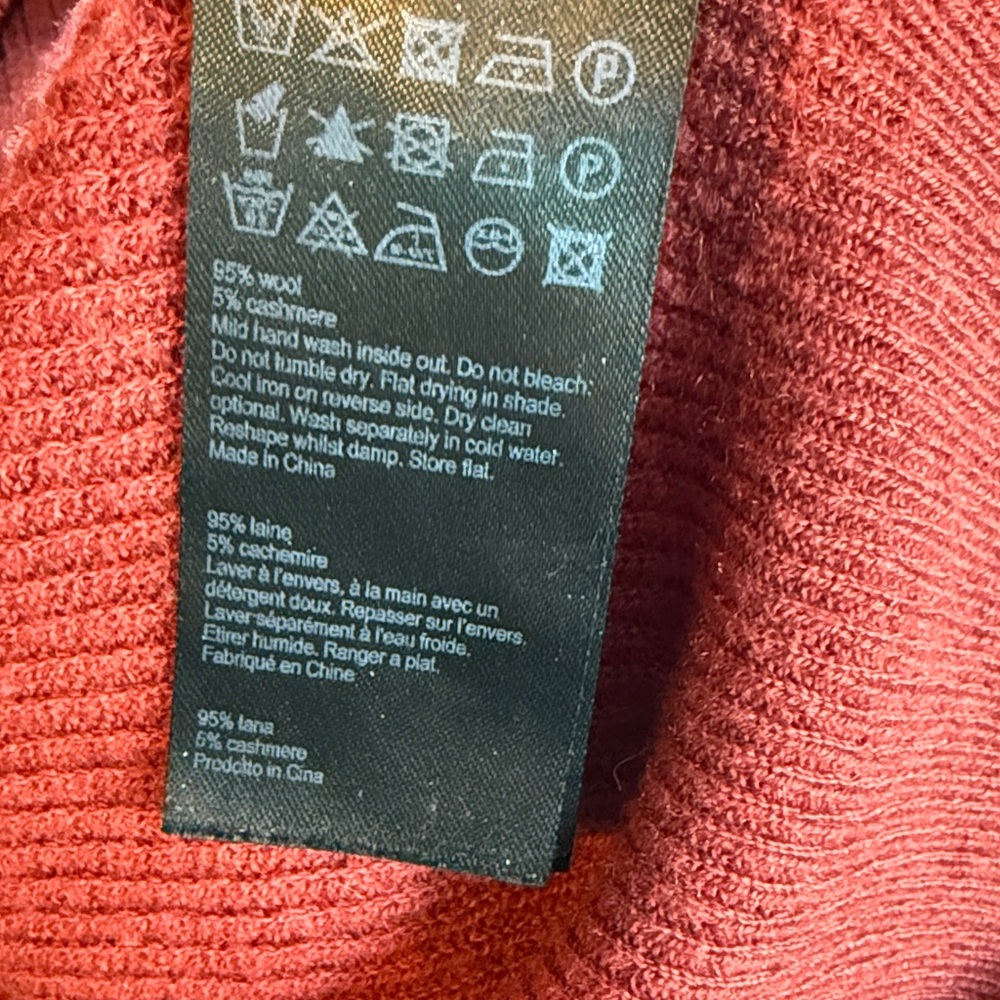 AllSaints Rust Red Knit Sweater Ridley - Picture 6 of 6
